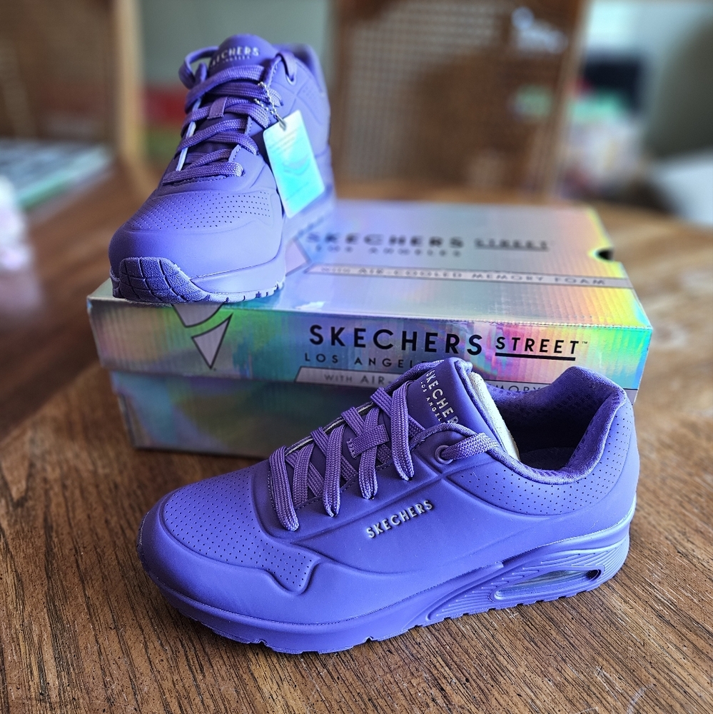 Skechers Uno Night Shades Purple Sneakers women's size 9 NWT